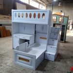 تخت دو طبقه حصیر دار میز تحریر سایز نوجوان ام دی اف وکیوم قیمت ۲۹تومن